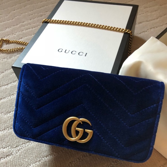 Gucci Handbags - Gucci GG Marmont Mini Crossbody Velvet Bag NWT